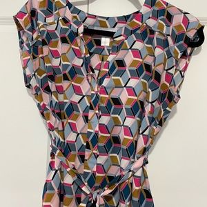 Geometric Motherhood Maternity Blouse- Medium